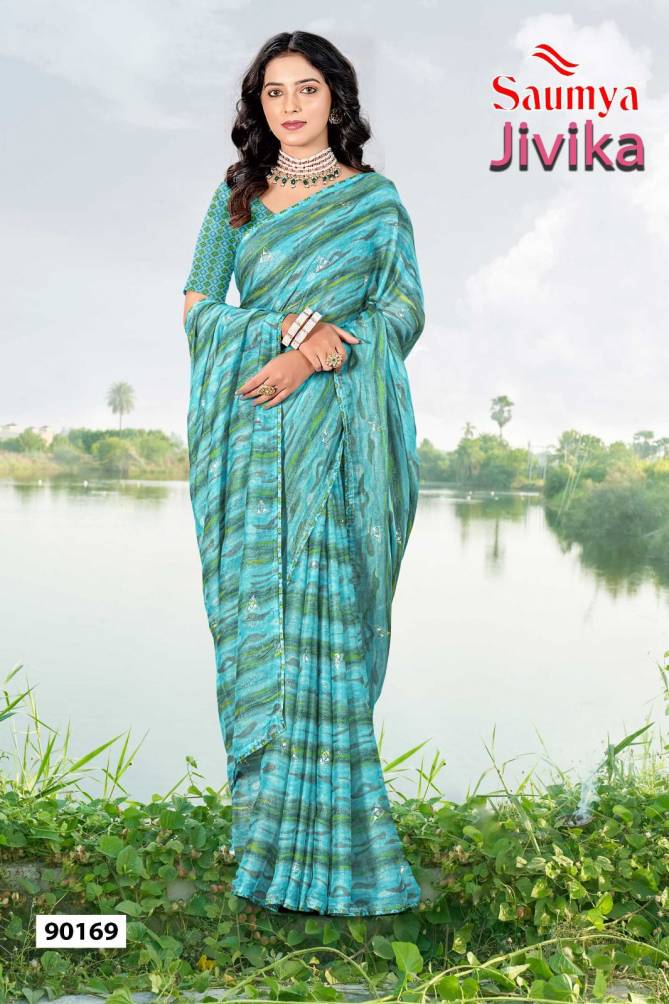 Jivika By Saumya Moss Rimzim Printed Sarees Wholesale Shop In Surat